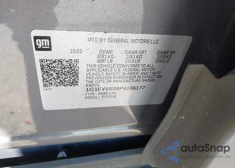 2023 Chevrolet Bolt Euv Fwd Lt from USA, damaged, VIN 1G1FY6S09P4196177